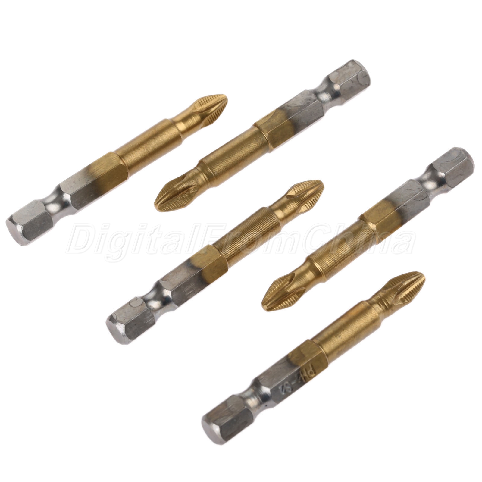 5pcs 50mm Long Phillips Head Cross Hex S2 Steel Screwdriver