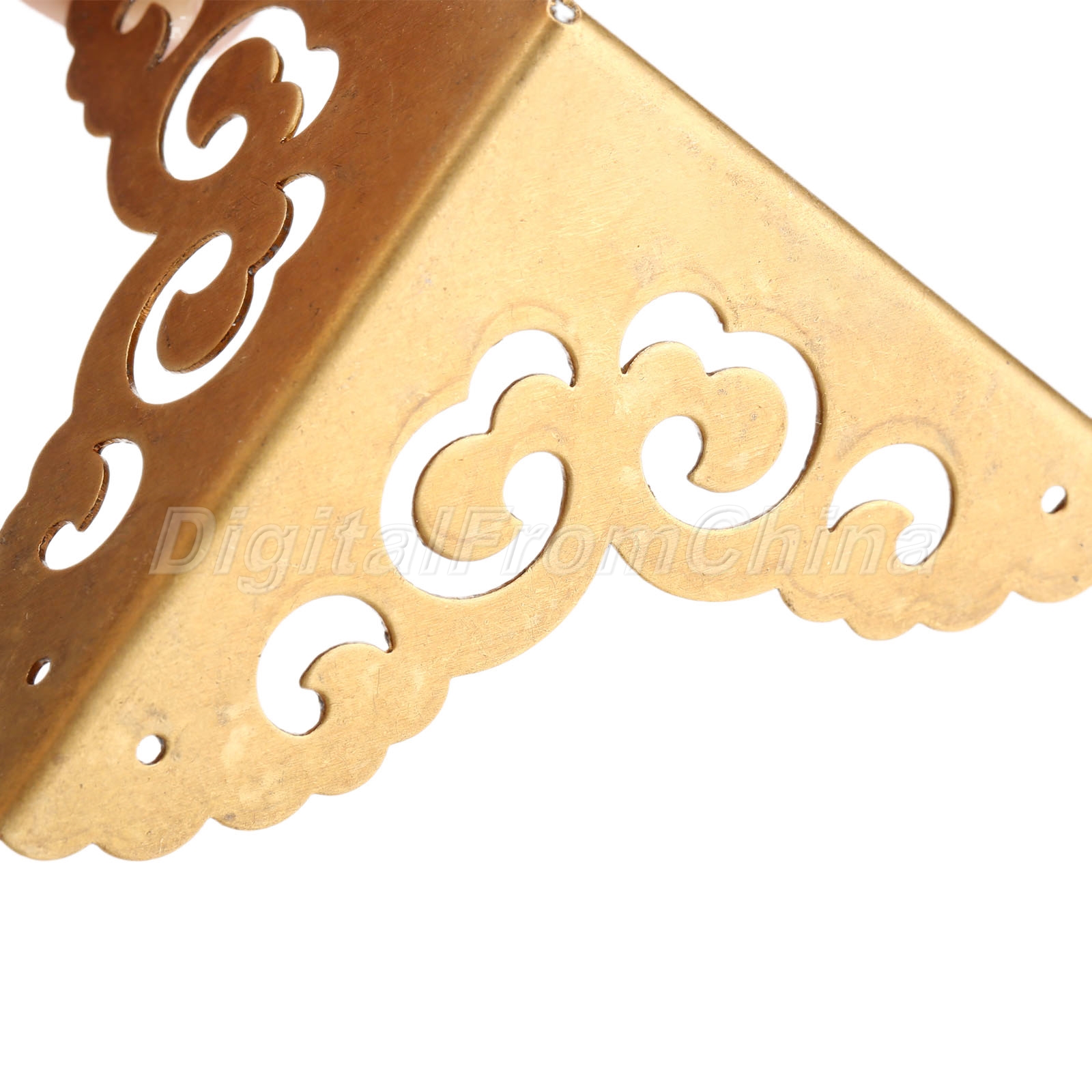 4pcs Brass Corners Hardware for Trunk Jewelry Box Chest