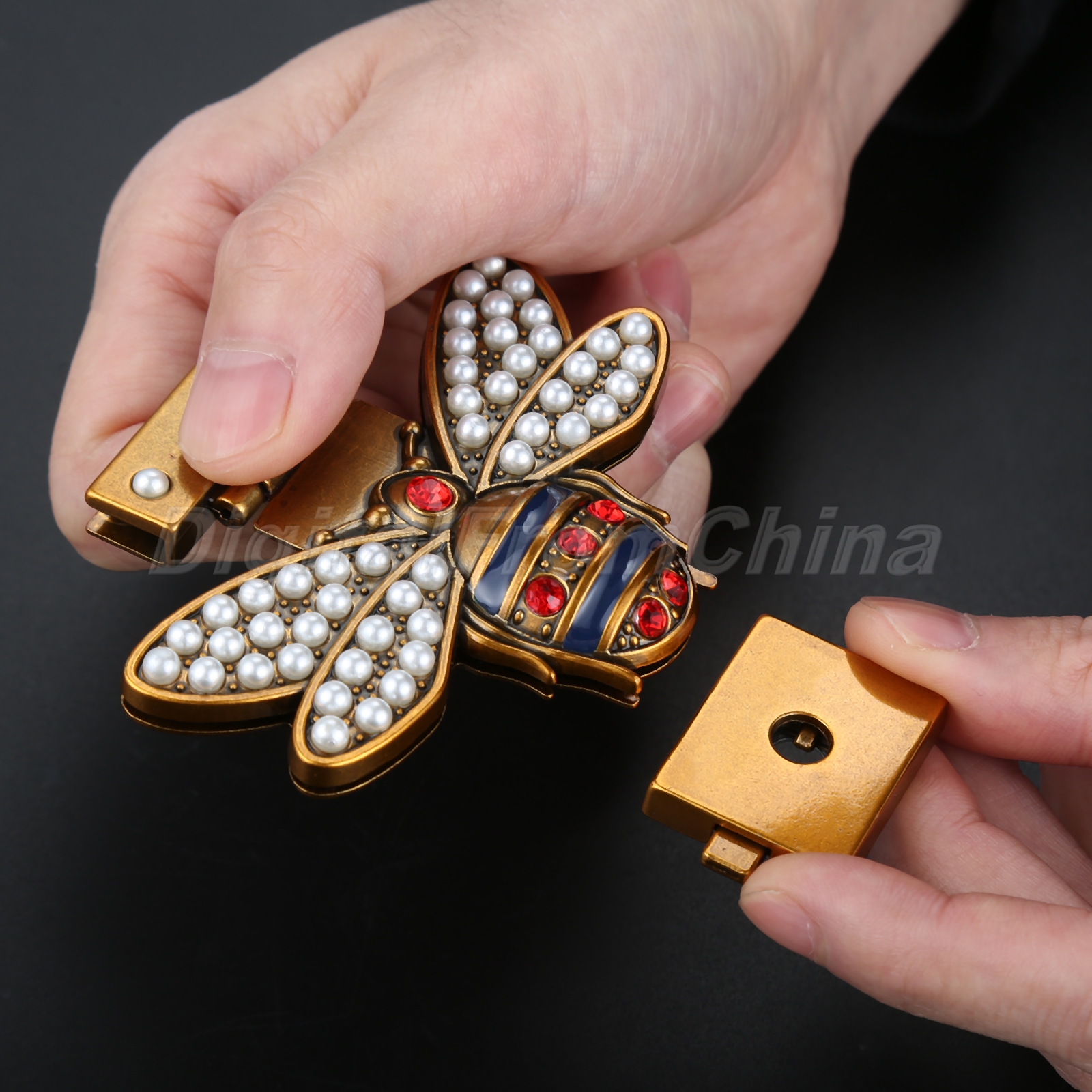 1Set Women Bee Metal Clasp Turn Twist Lock For Handbag Shoulder Bag