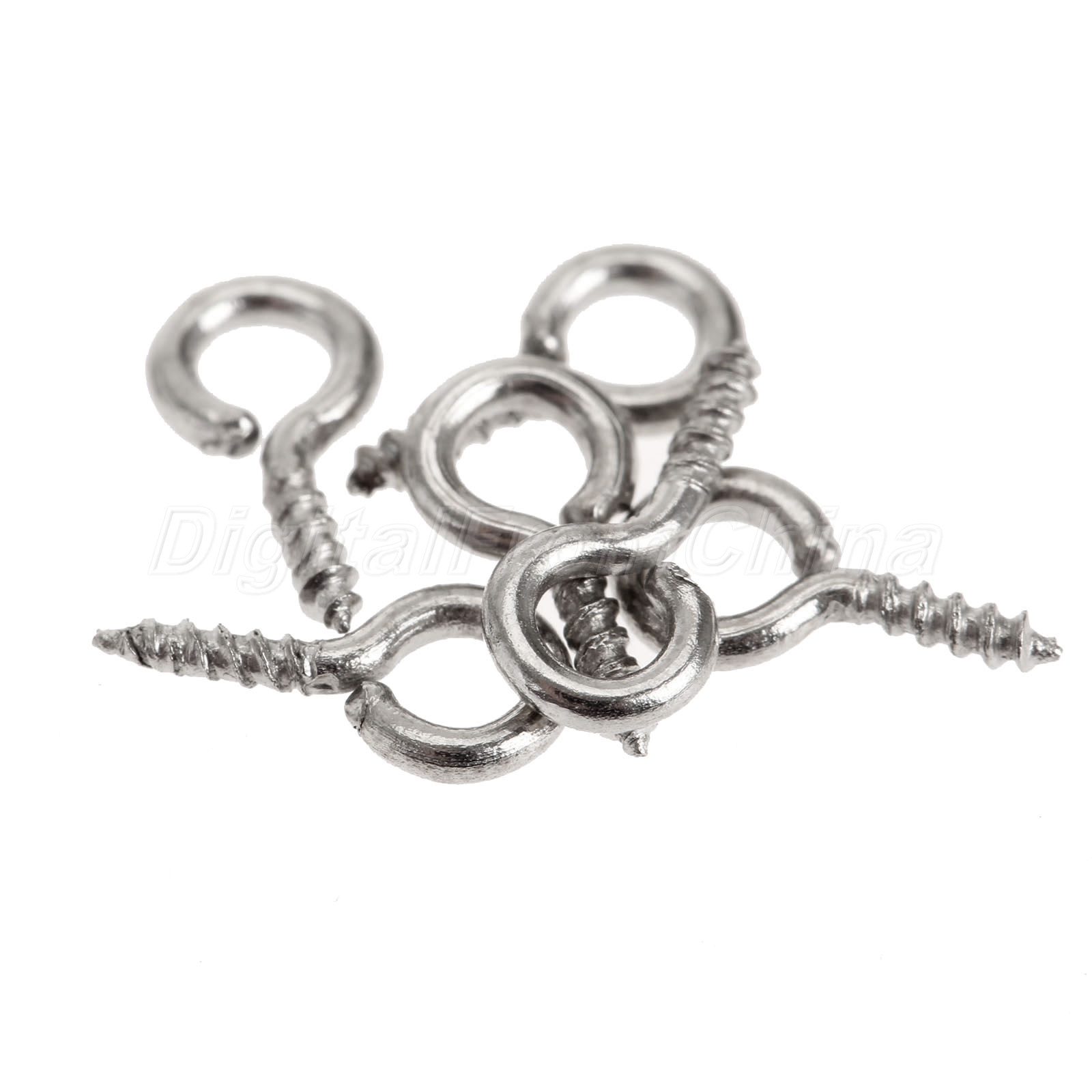 200pcs Plated Mini Screw Eye Pins Silver Gold Hook Jewelry Box Findings