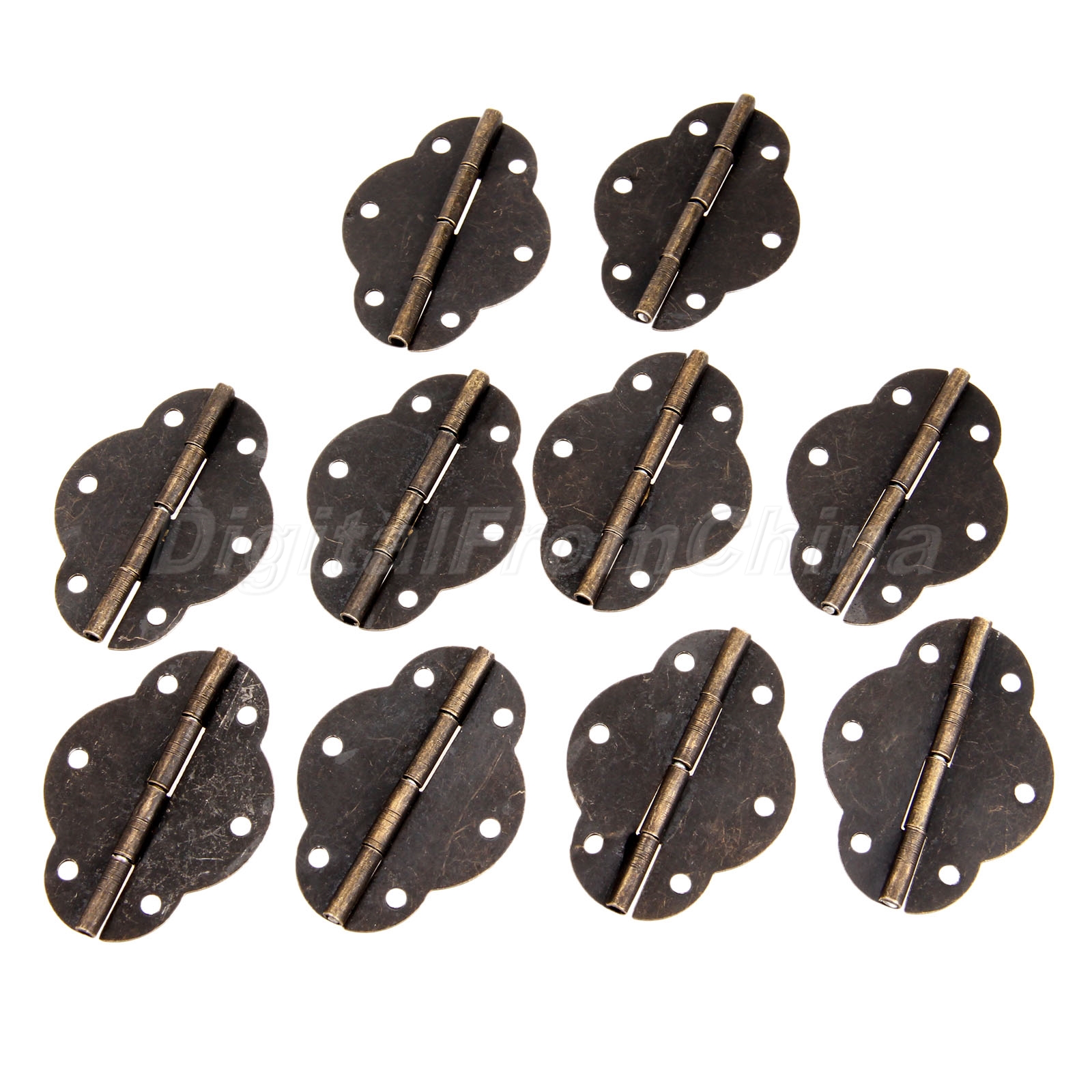 Armario De Bronce Antigua 2/10Pcs Puerta Bisagra Del Gabinete Joyas