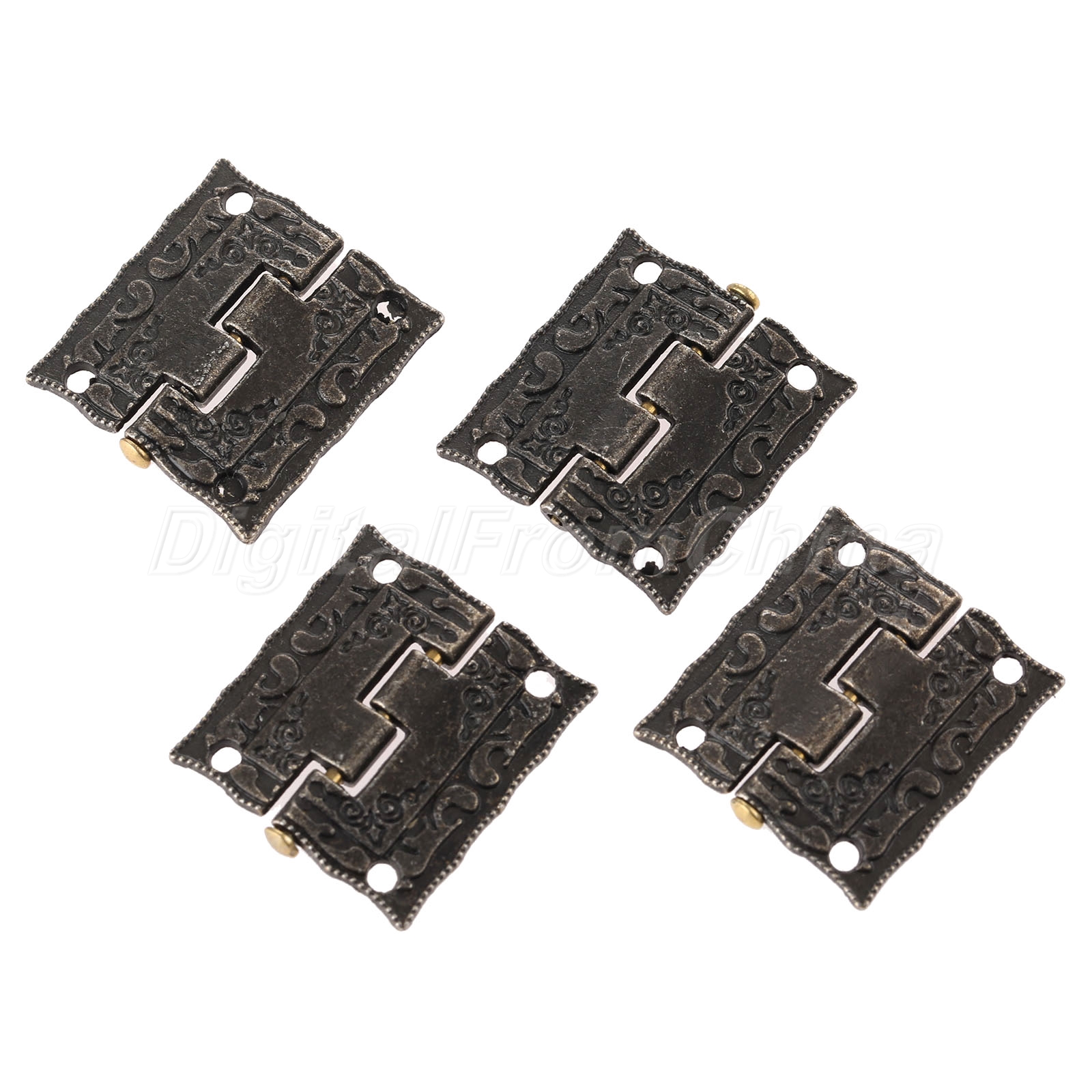 270 Bisagras de aleación ° puerta del gabinete de impresión Vintage