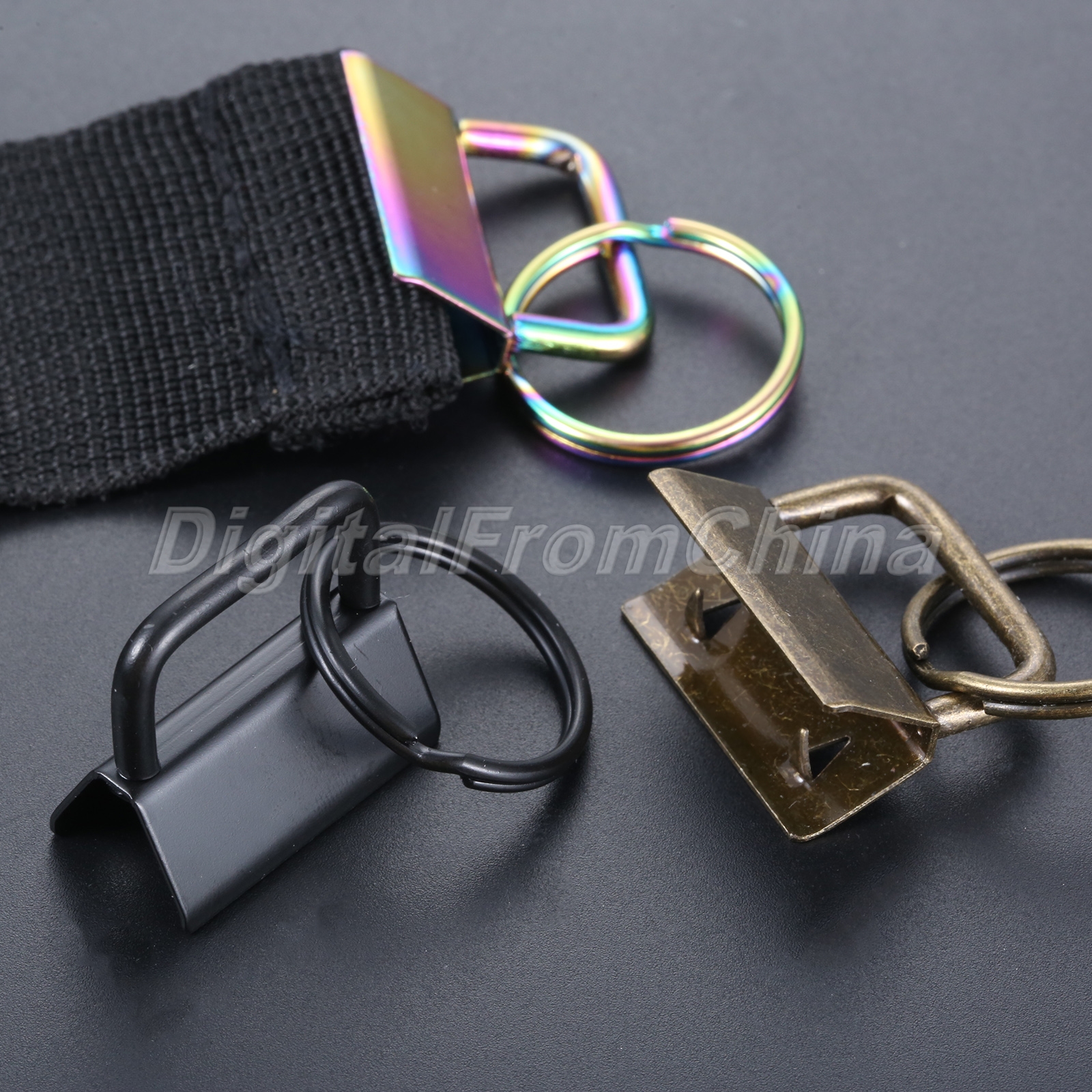10Pcs Key Fob Hardware Keychain Wristlet Tail Clips Luggage Strap  Accessories