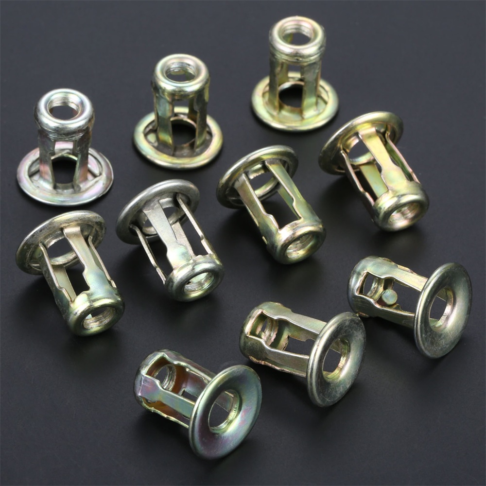 10x Auto Trim Clips Retaining Front Trunk Nuts Metal Screws Base Clamp