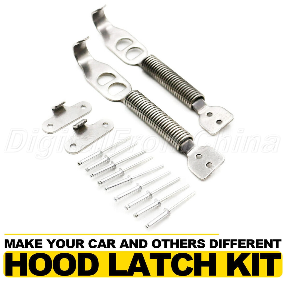 Car Racing Hook Pin Lock Kit Latch Spring Clip Fastener